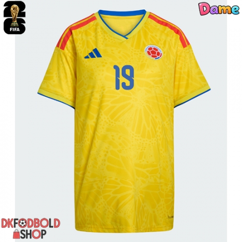 Colombia Jhon Lucumi #3 Hjemmebanetrøje Dame VM 2026 Kort ærmer
